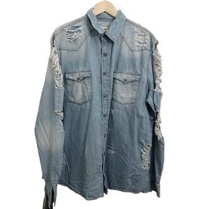 Distressed Denim Shirt